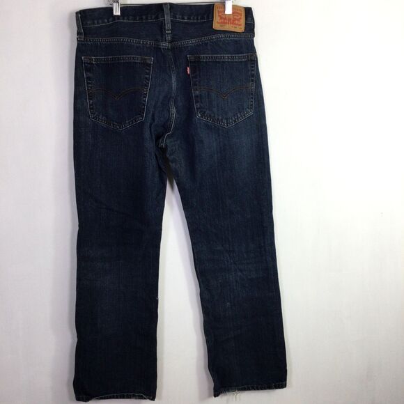 Levi's 527 Mens Slim Leg Jeans Dark Wash Blue Size 36X32 - Picture 12 of 16